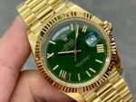 Day Date Rolex Weekly Journal 18K Yellow Gold Plated counter weight(Green dial gold daydate) - Image 2